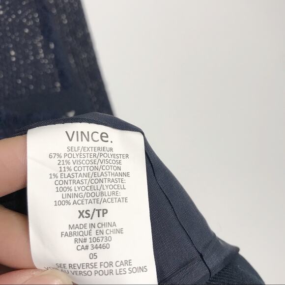 Vince Womens XSmall XS Soft Boucle Jacket Coastal Blue Fringe Textured Blazer - Picture 7 of 8